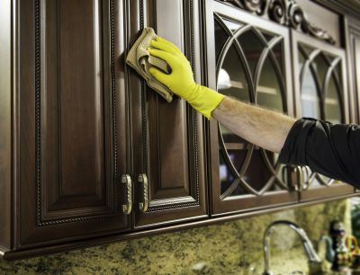 Cabinet Refinishing detail